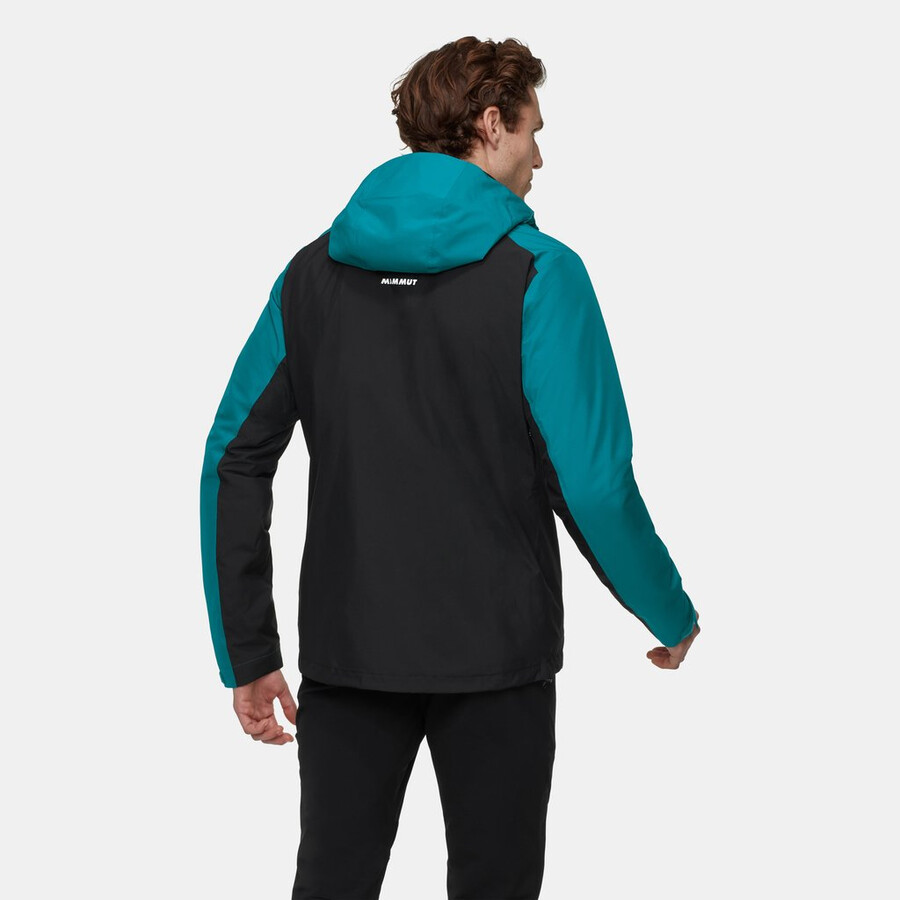 alto light 3-in-1 hs hooded jacket men diepblauwgroen-zwart