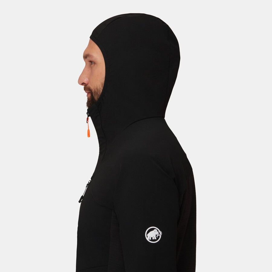aenergy so hybrid hooded jacket men black