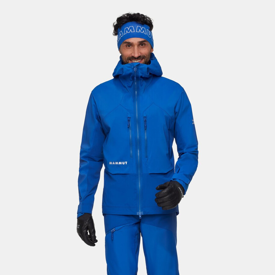 eiger nordwand pro so hooded jacket men eiger blauw