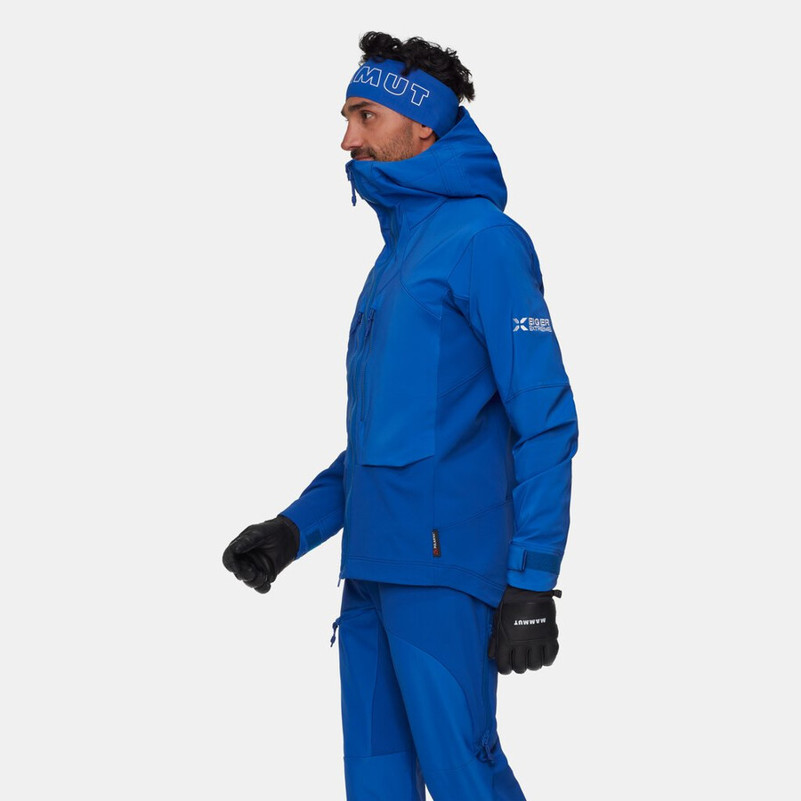 eiger nordwand pro so hooded jacket men eiger blauw