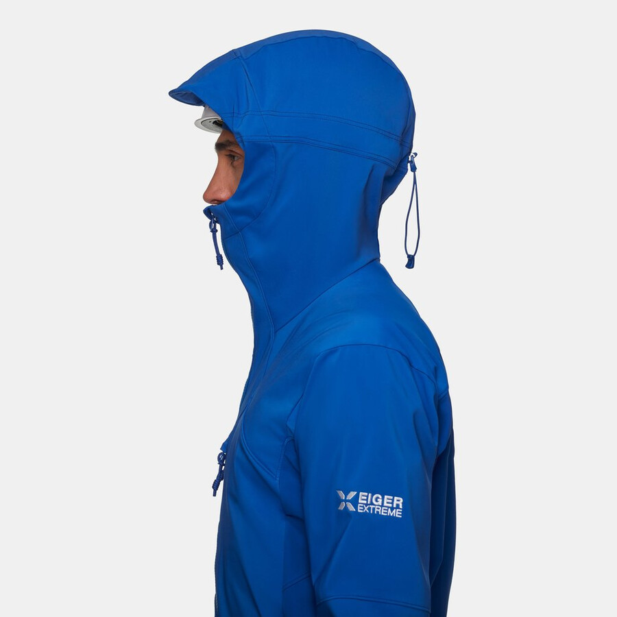 eiger nordwand pro so hooded jacket men eiger blauw