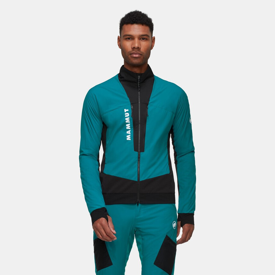 aenergy in hybrid jacket voor heren diepblauwgroen-zwart