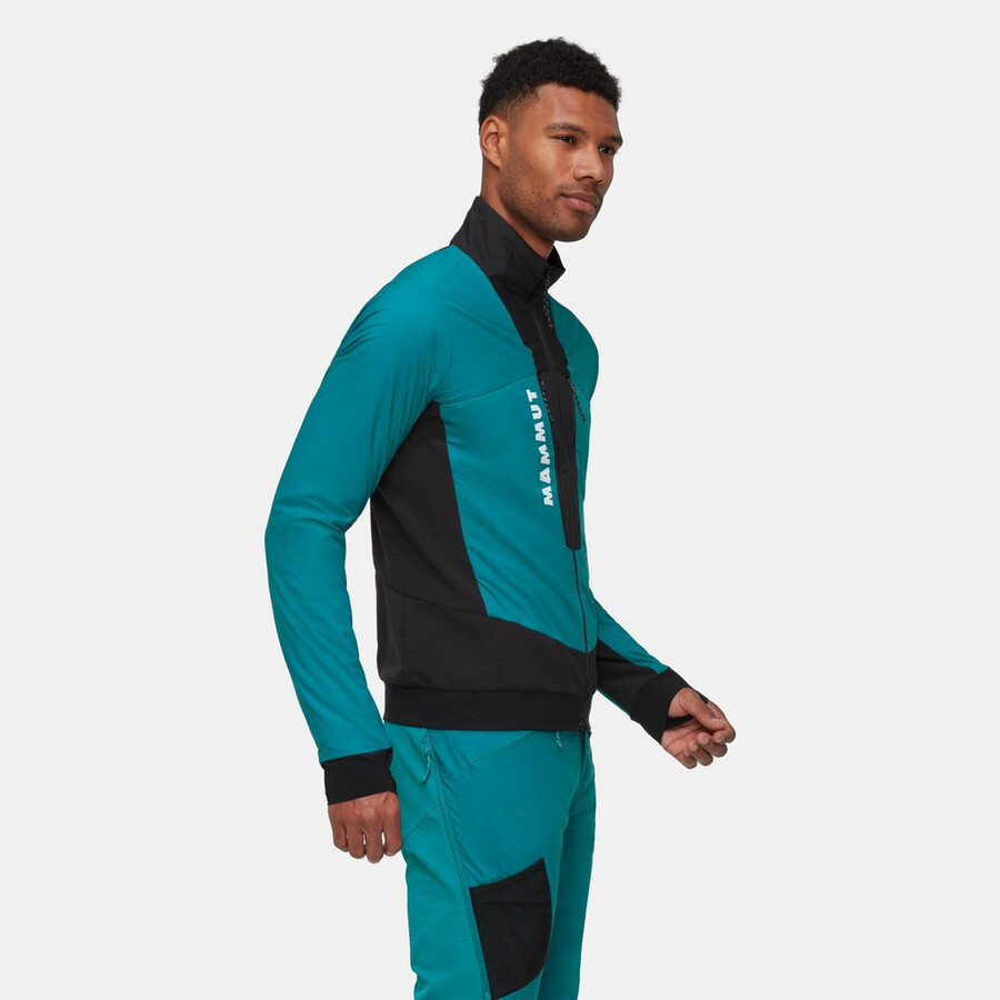 aenergy in hybrid jacket voor heren diepblauwgroen-zwart