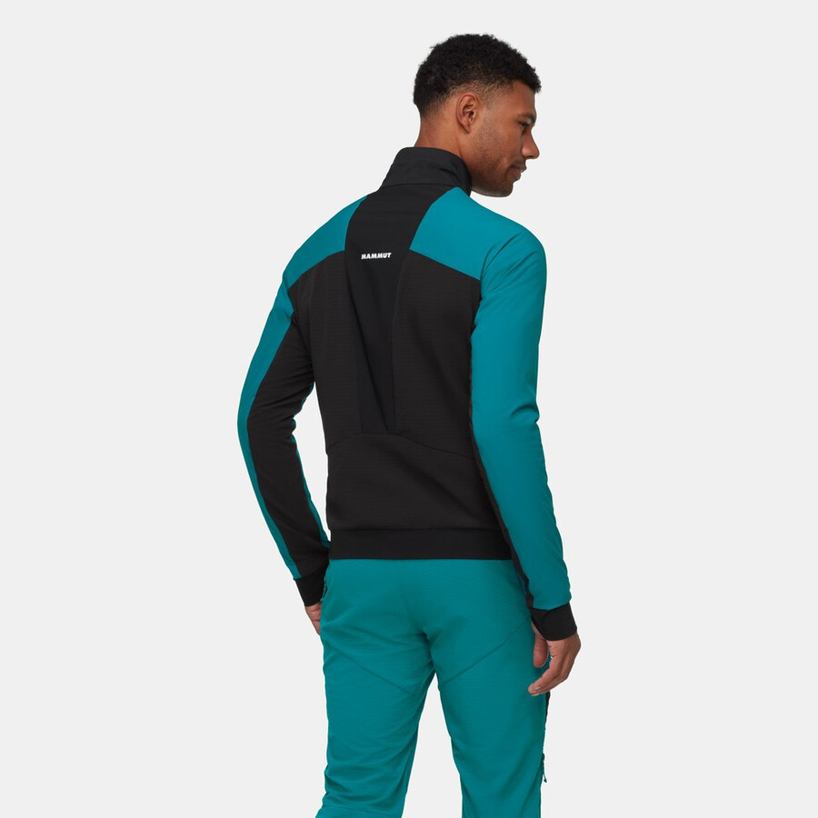 aenergy in hybrid jacket voor heren diepblauwgroen-zwart