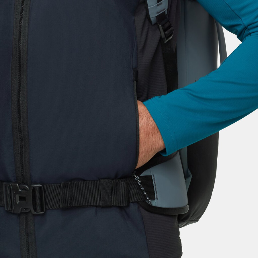 rime light in hybrid vest heren diepblauwgroen-zwart