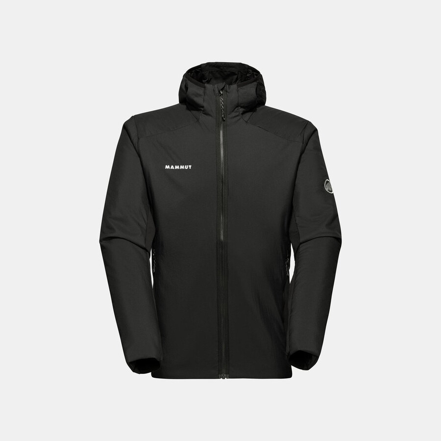 rime light in hybrid hooded jacket men diepblauwgroen-zwart