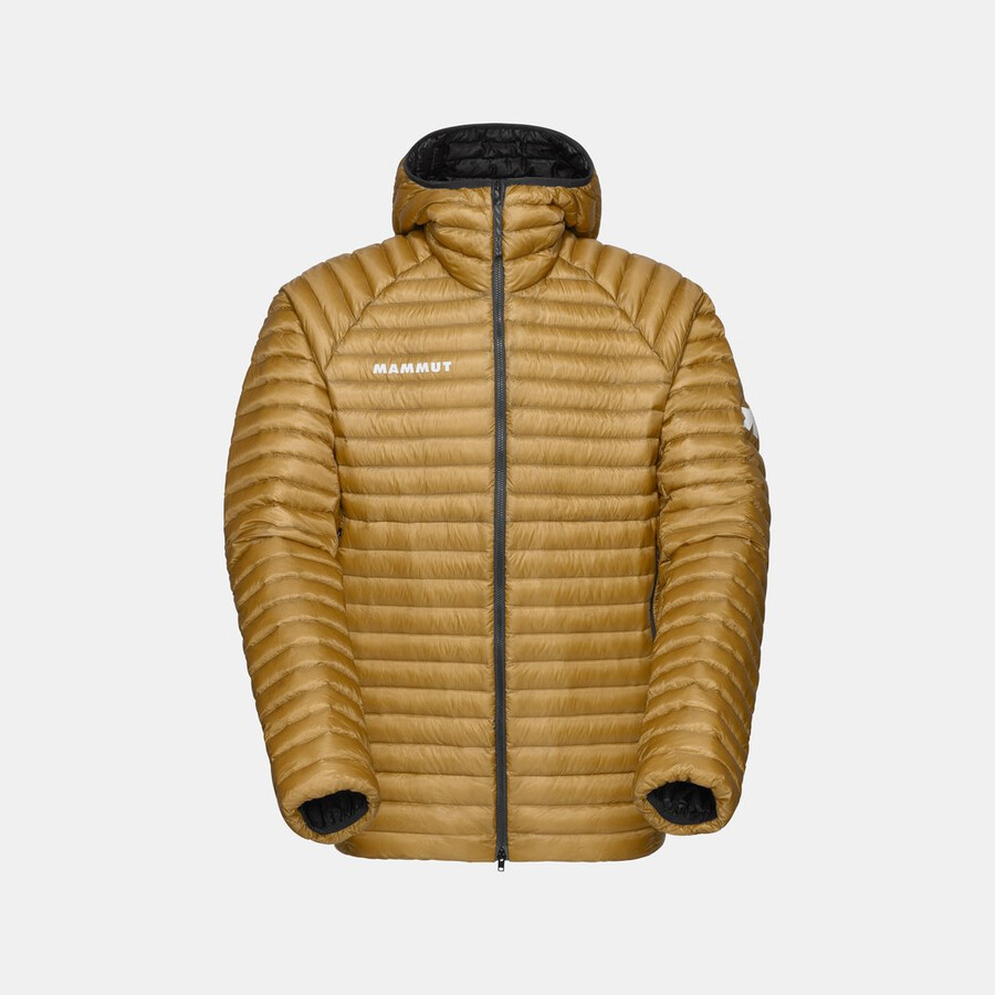 assos x mammut aenergy in hooded jacket men natural-brown-beige