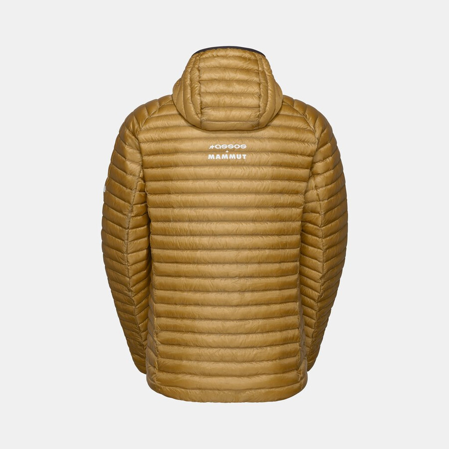 assos x mammut aenergy in hooded jacket men natural-brown-beige