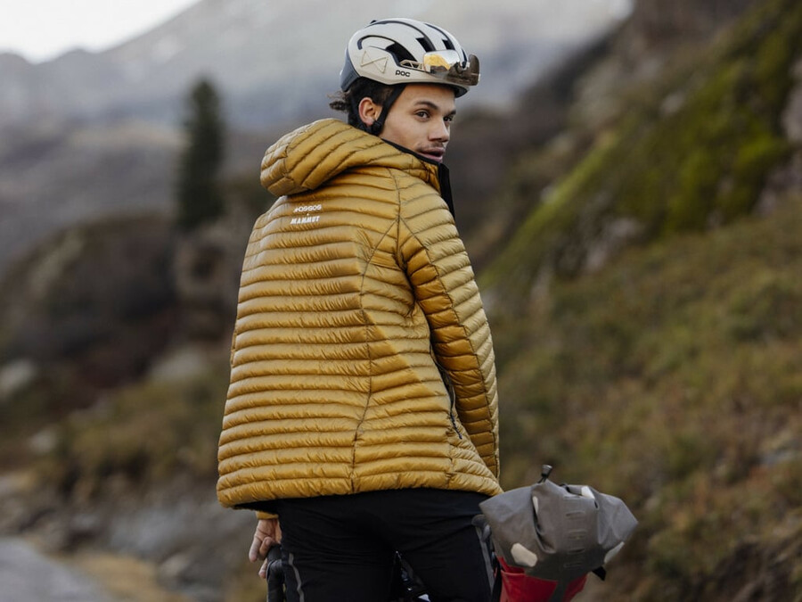 assos x mammut aenergy in hooded jacket men natural-brown-beige