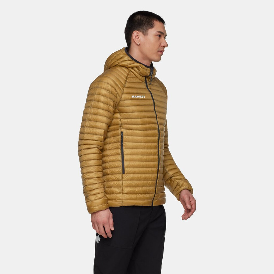 assos x mammut aenergy in hooded jacket men natural-brown-beige