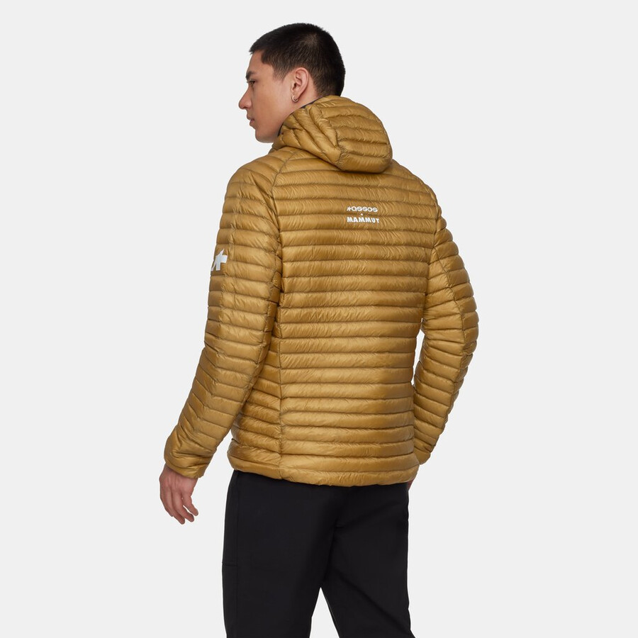 assos x mammut aenergy in hooded jacket men natural-brown-beige