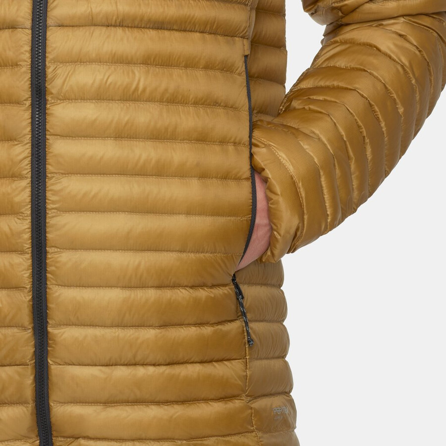 assos x mammut aenergy in hooded jacket men natural-brown-beige