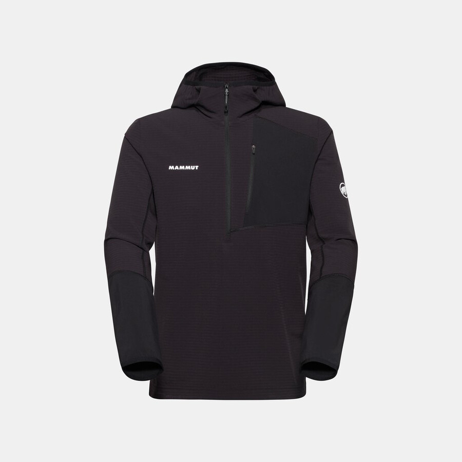 madris light ml half zip hoody heren zwart