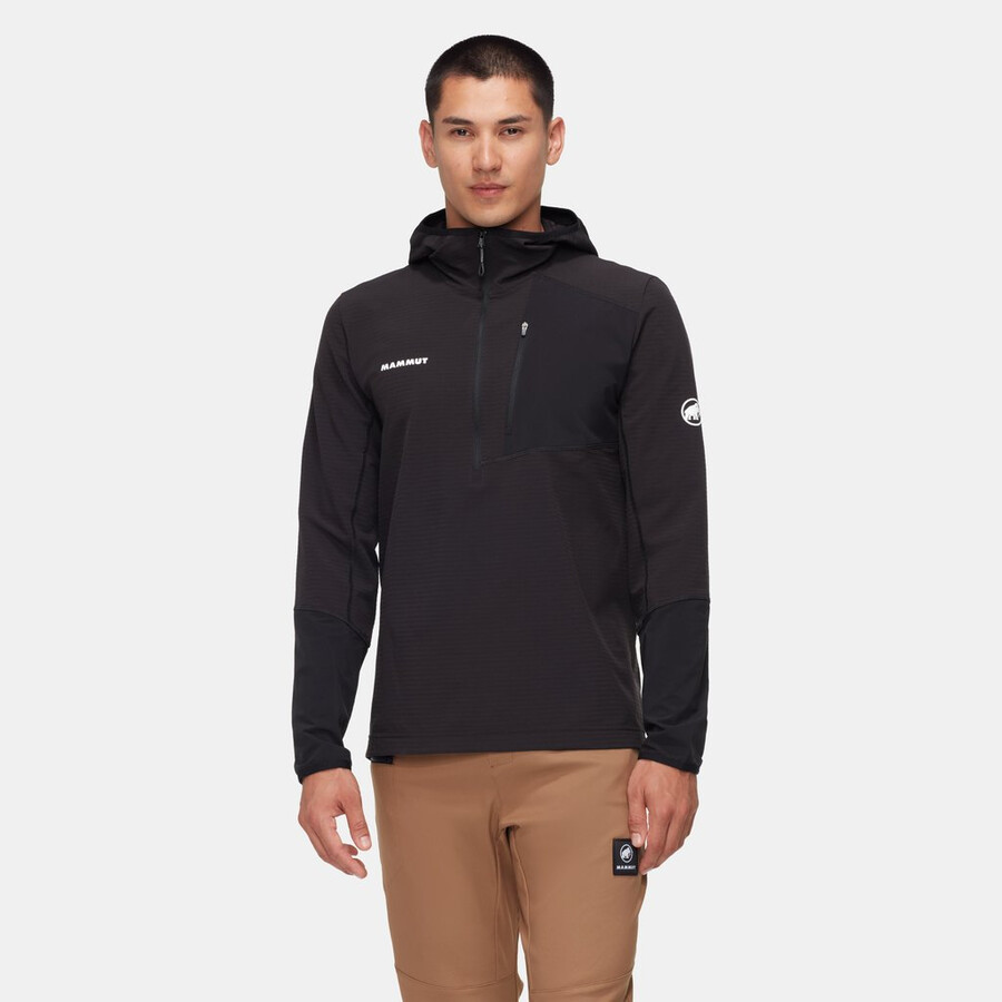 madris light ml half zip hoody heren zwart