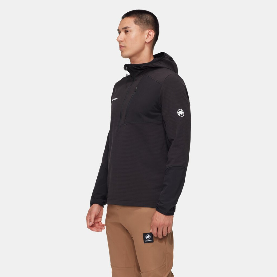 madris light ml half zip hoody heren zwart