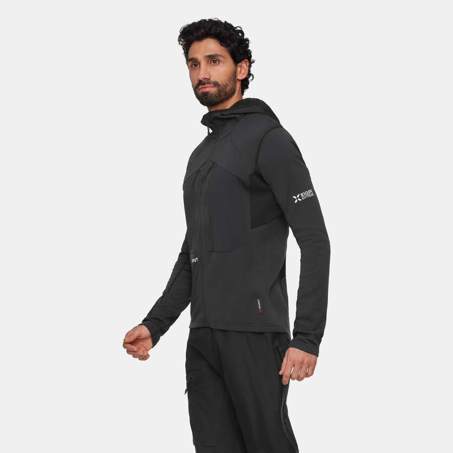 eiger nordwand advanced ml hooded jacket heren zwart