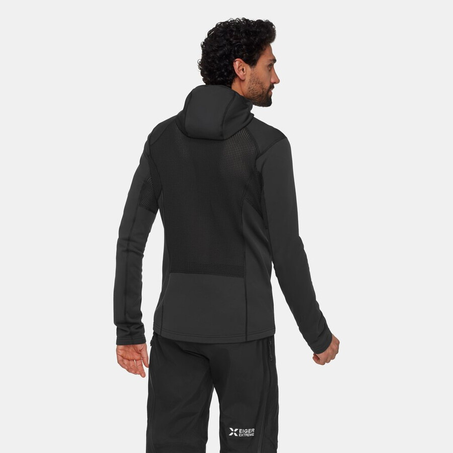 eiger nordwand advanced ml hooded jacket heren zwart