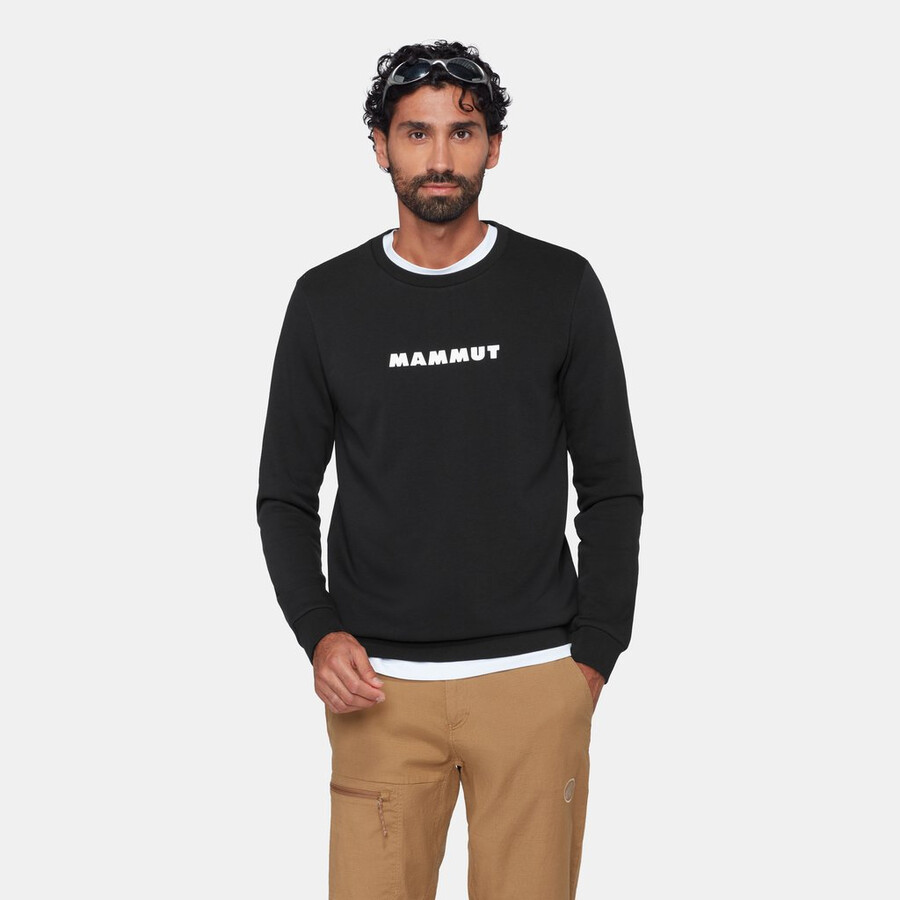 mammut core ml crew neck heren logo zwart