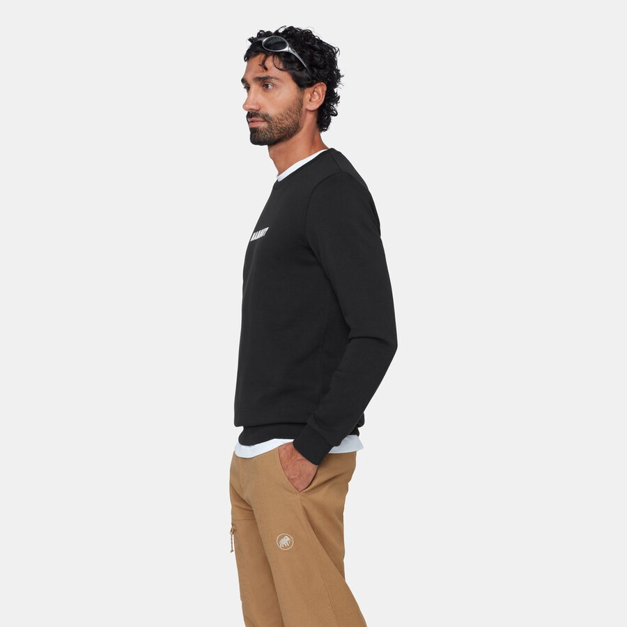 mammut core ml crew neck heren logo zwart