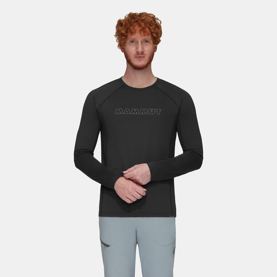 selun fl longsleeve heren logo zwart
