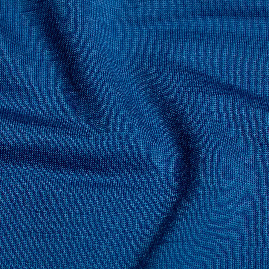 tree wool fl longsleeve heren diepblauwgroen melange