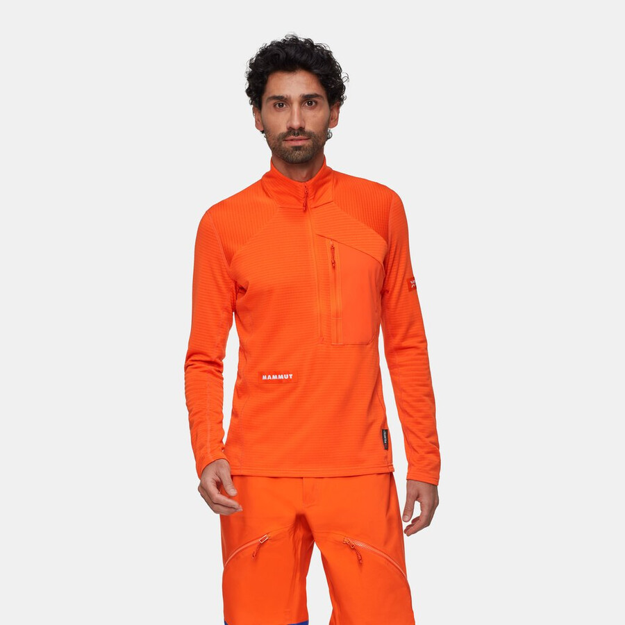 eiger nordwand advanced fl half zip pull men eiger oranje