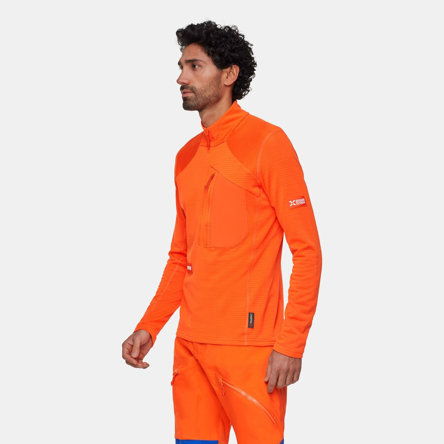 eiger nordwand advanced fl half zip pull men eiger oranje