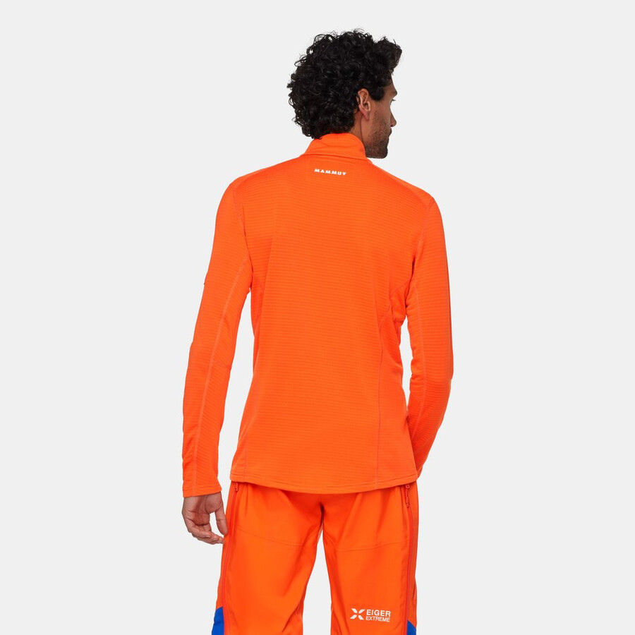 eiger nordwand advanced fl half zip pull men eiger oranje