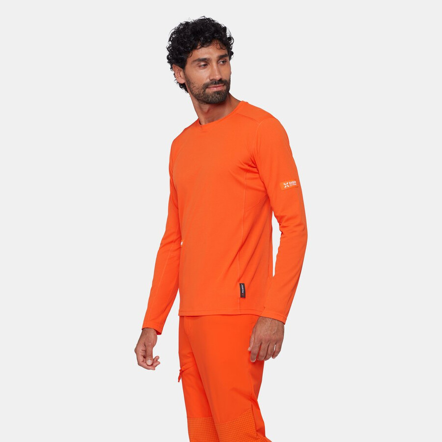 eiger nordwand fl longsleeve heren eiger oranje