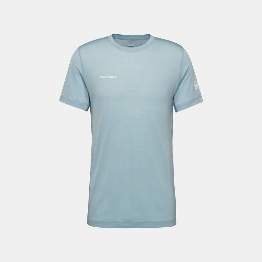 tree wool fl t-shirt voor heren marineblauw melange