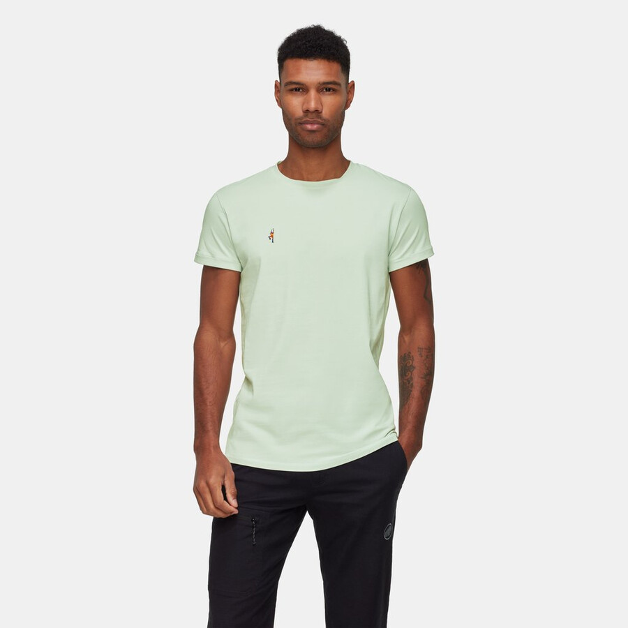 mammut seon t-shirt voor heren alpinist zilverkleurig.
