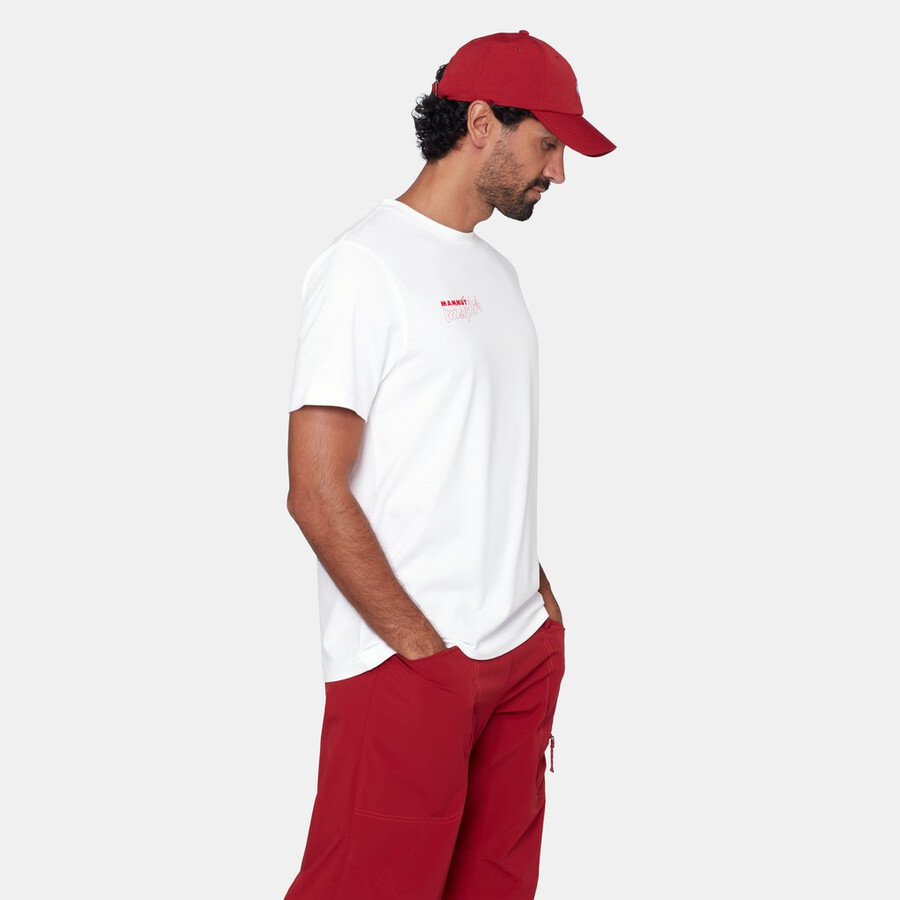 mammut base t-shirt voor heren meerkleurig wit