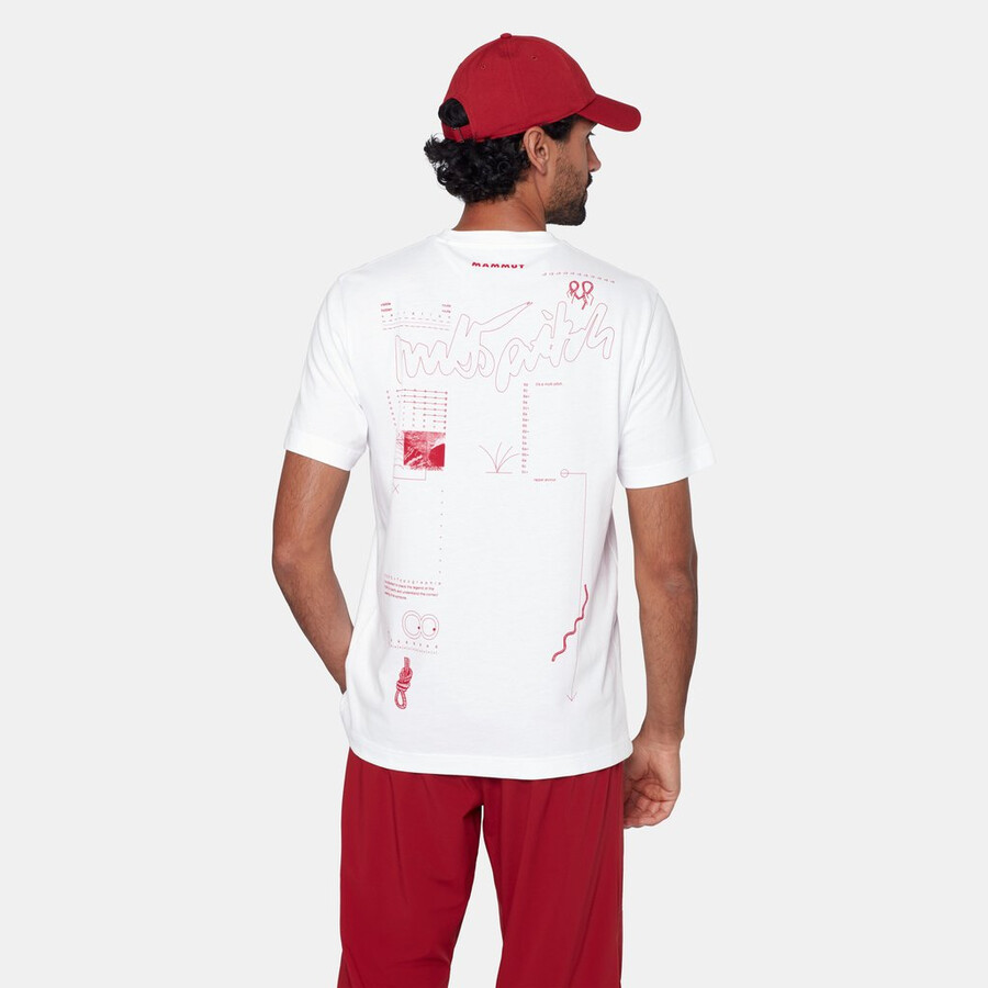 mammut base t-shirt voor heren meerkleurig wit