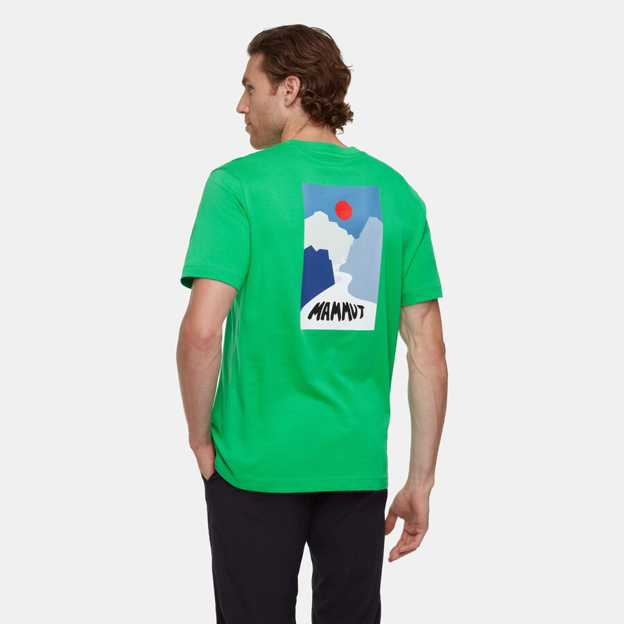 mammut base t-shirt voor heren valley pinea