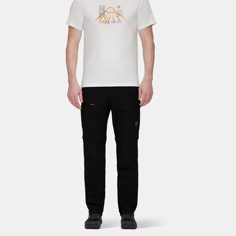 zinal hybrid zip off broek voor heren zwart