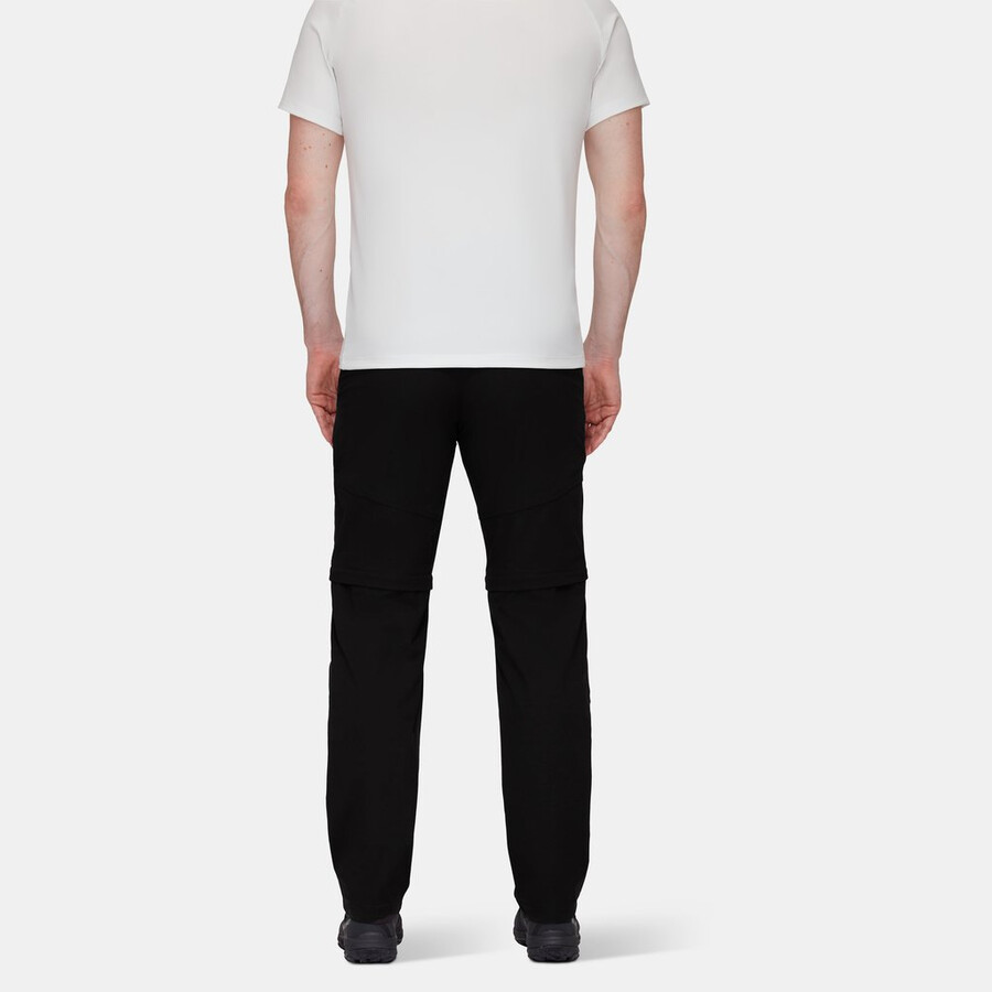 zinal hybrid zip off broek voor heren zwart