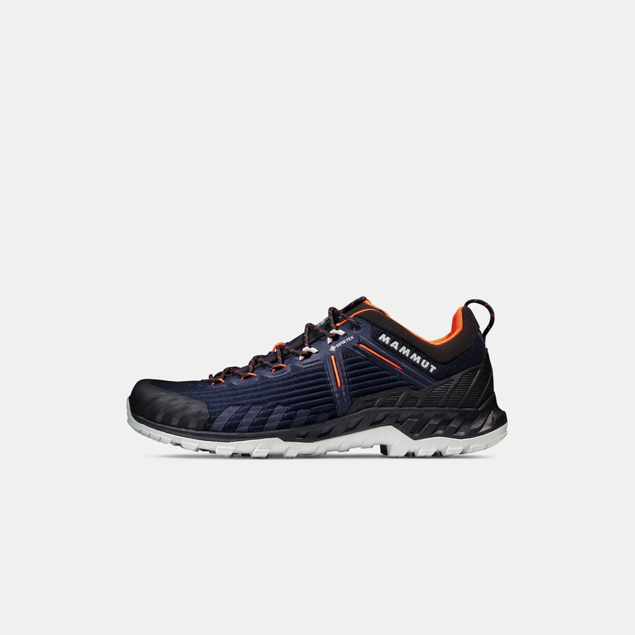 alnasca knit iii low gtx heren zwart-gletsjerblauw