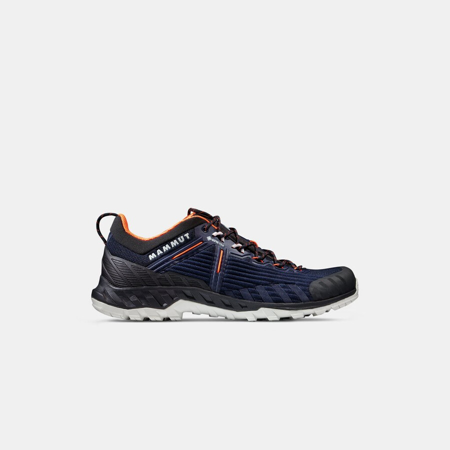 alnasca knit iii low gtx heren zwart-gletsjerblauw