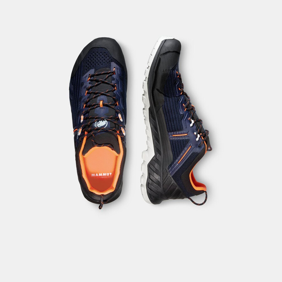 alnasca knit iii low gtx heren zwart-gletsjerblauw