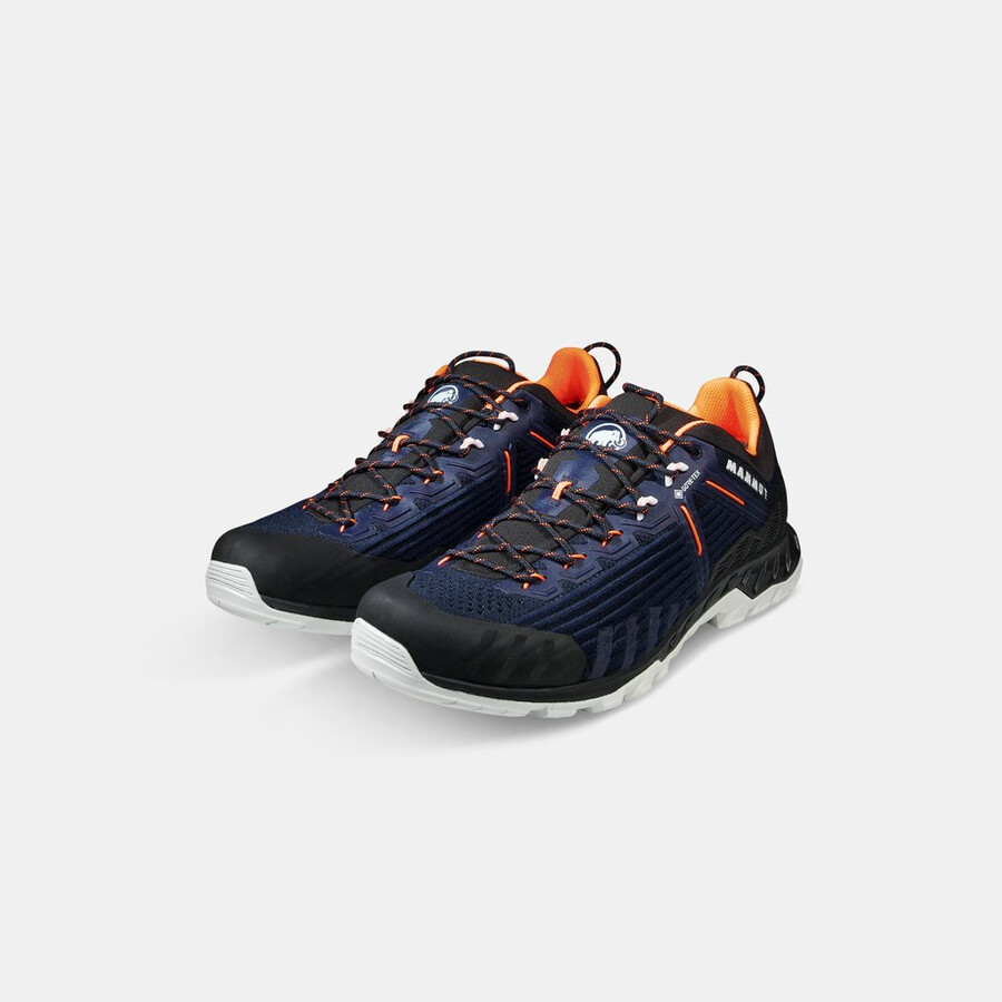 alnasca knit iii low gtx heren zwart-gletsjerblauw