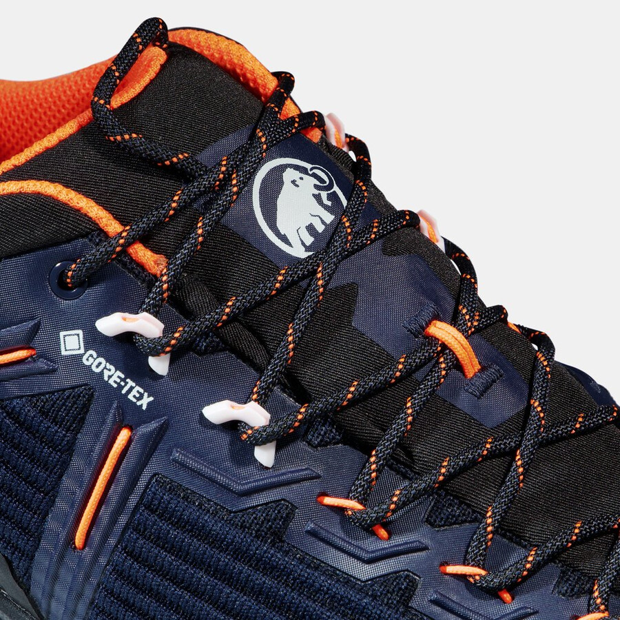 alnasca knit iii low gtx heren zwart-gletsjerblauw