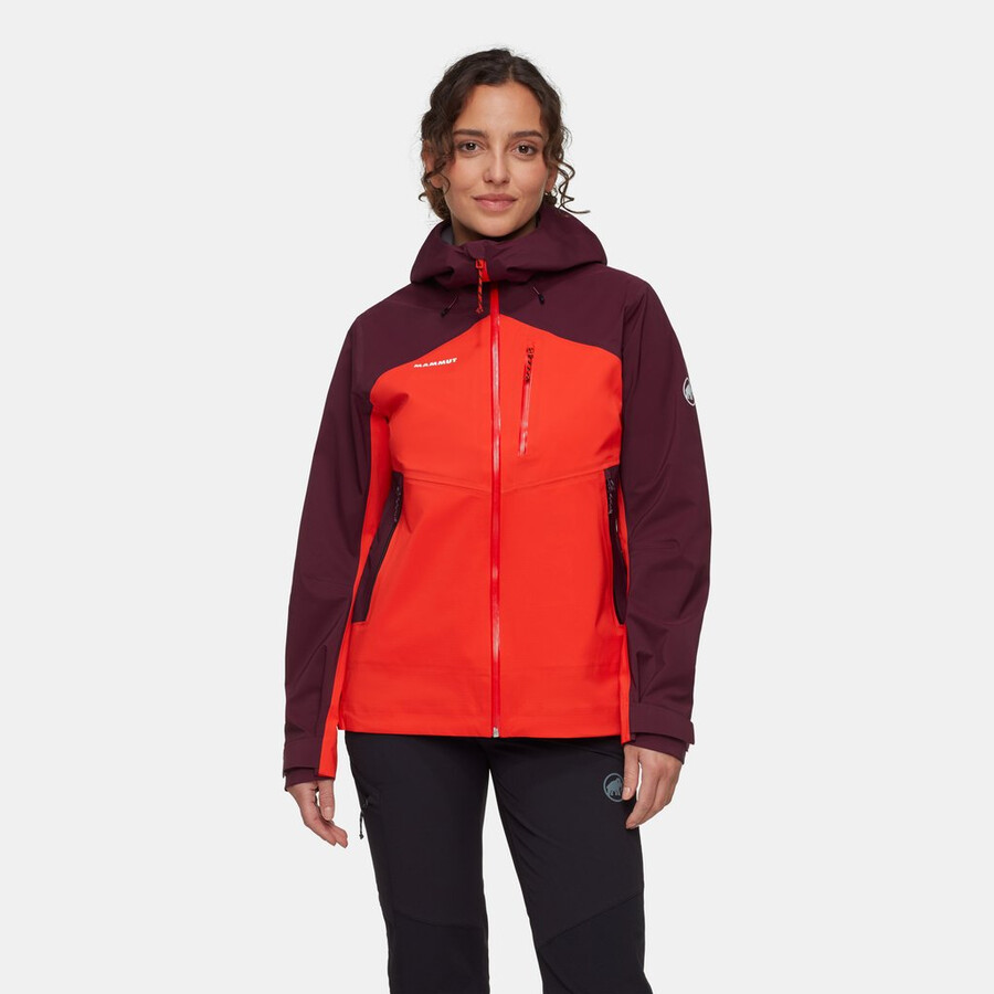 alto guide hs hooded jacket women mammut red-vin