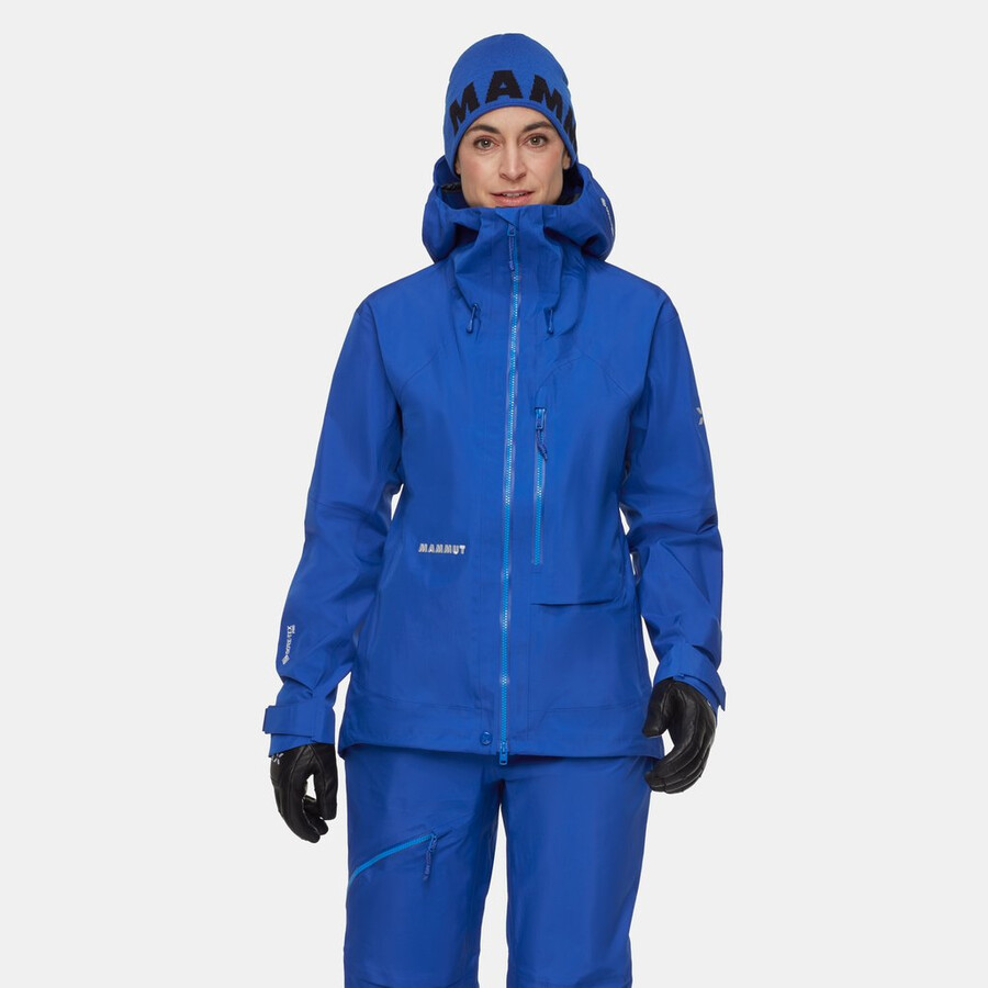 eiger nordwand advanced hs hooded jacket dames eiger blauw