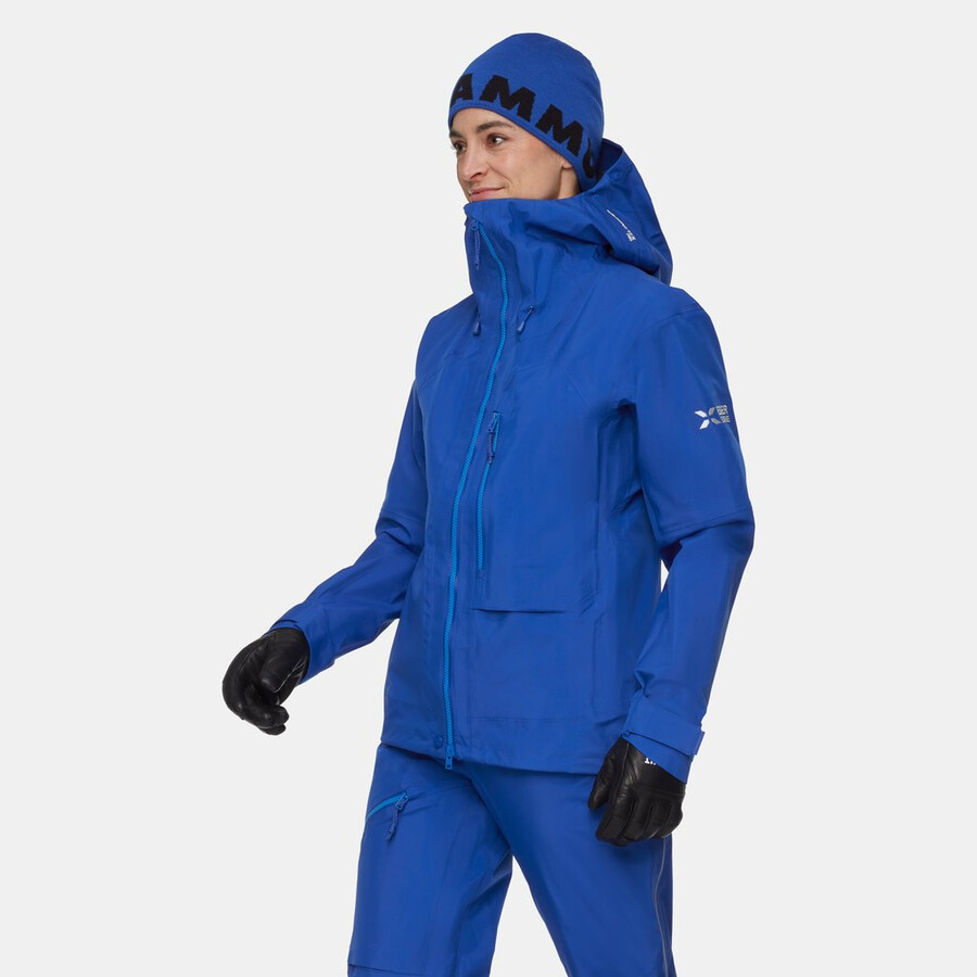 eiger nordwand advanced hs hooded jacket dames eiger blauw