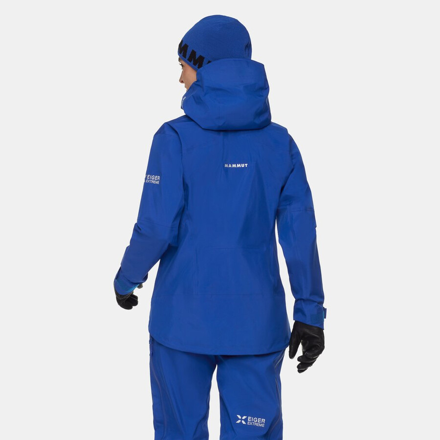 eiger nordwand advanced hs hooded jacket dames eiger blauw