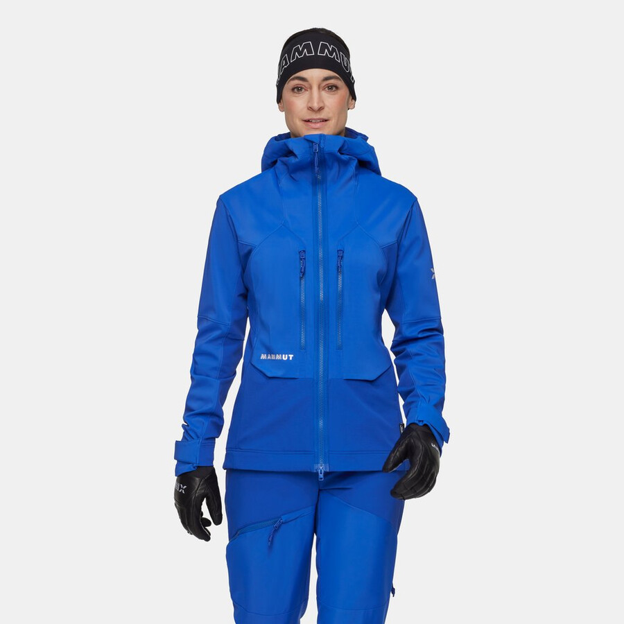 eiger nordwand pro so hooded jacket dames eiger blauw