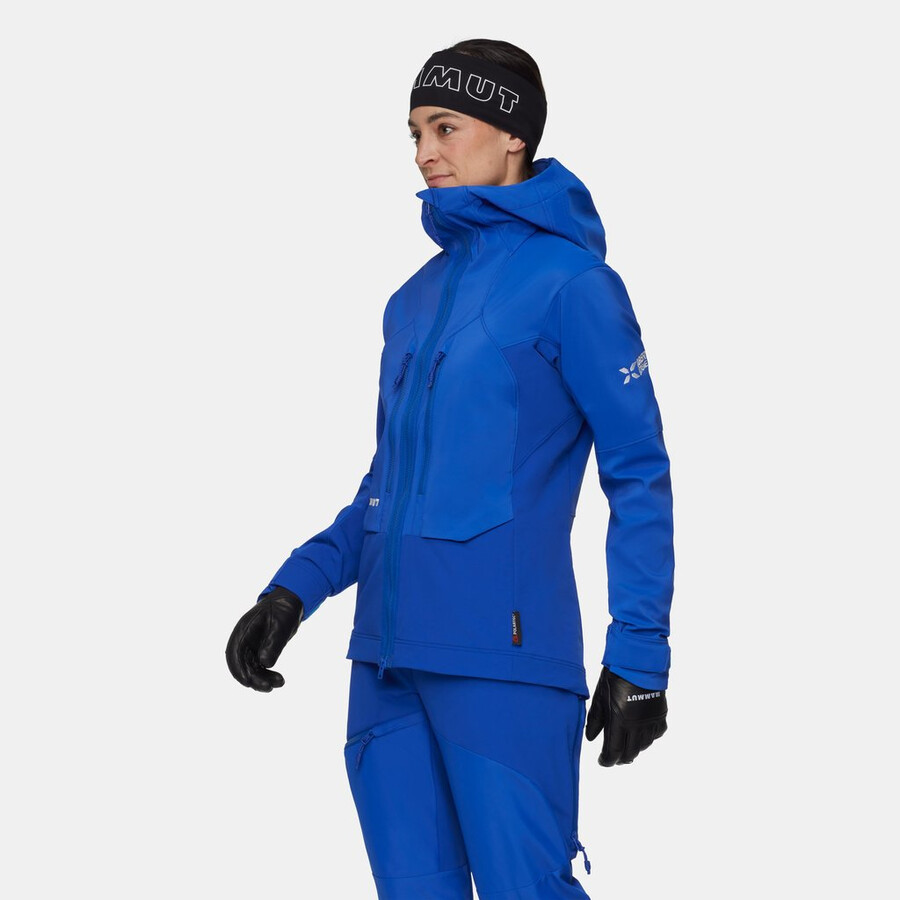 eiger nordwand pro so hooded jacket dames eiger blauw