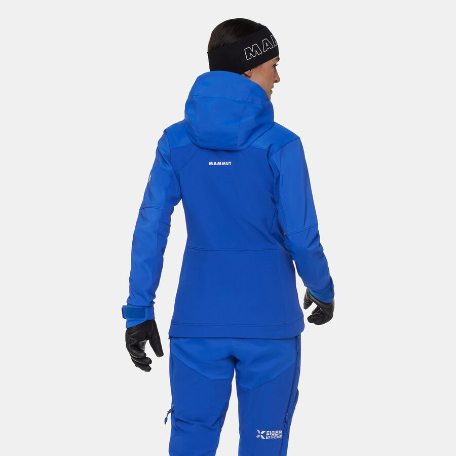 eiger nordwand pro so hooded jacket dames eiger blauw