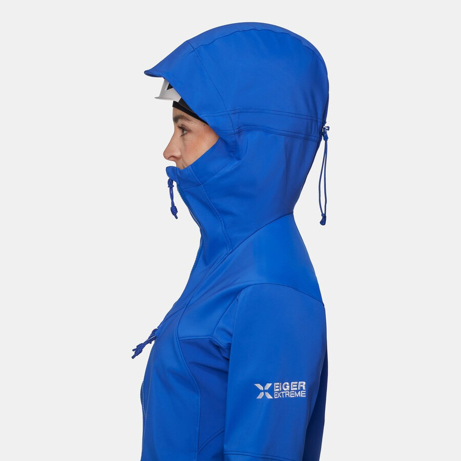 eiger nordwand pro so hooded jacket dames eiger blauw