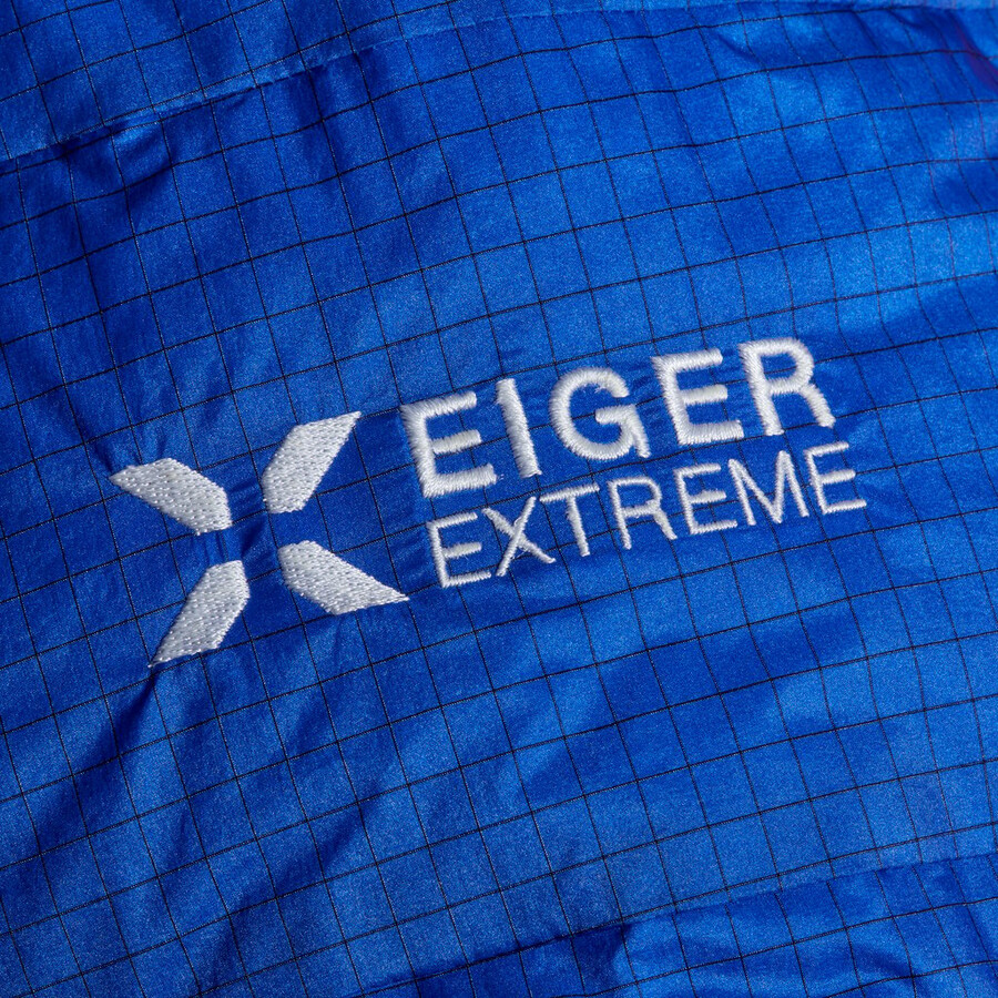 eiger nordwand advanced down in hooded jacket women eiger oranje-eiger blauw